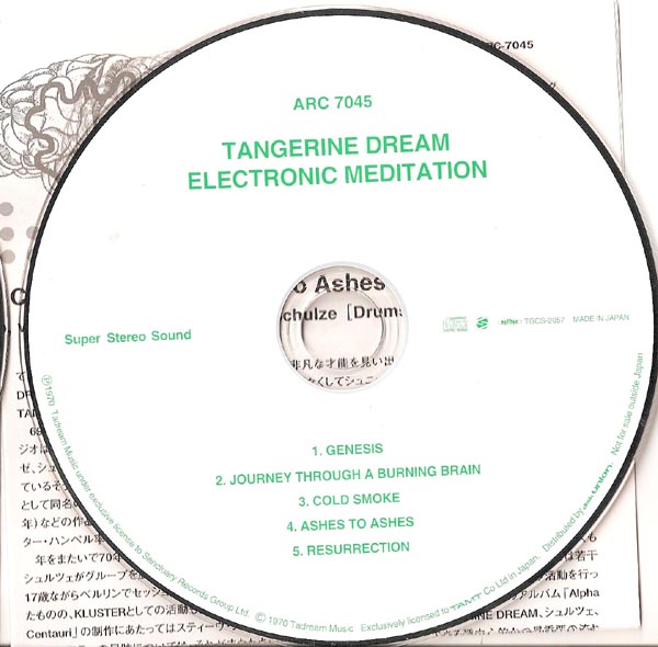 , Tangerine Dream - Electronic Meditation